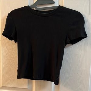 Aritzia TNA Black baby tee size small